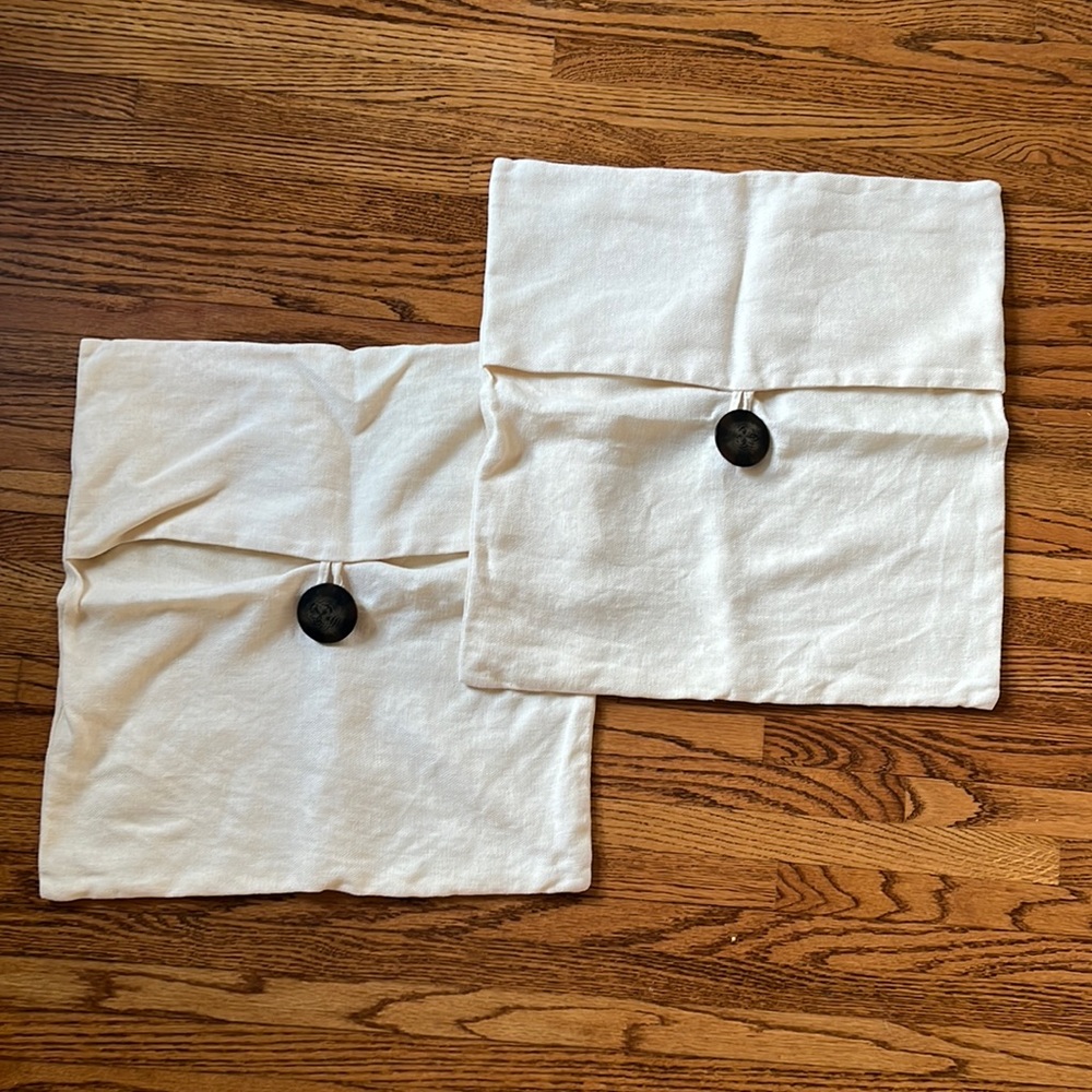 POTTERY BARN Linen Pillow Covers (set of 2)
